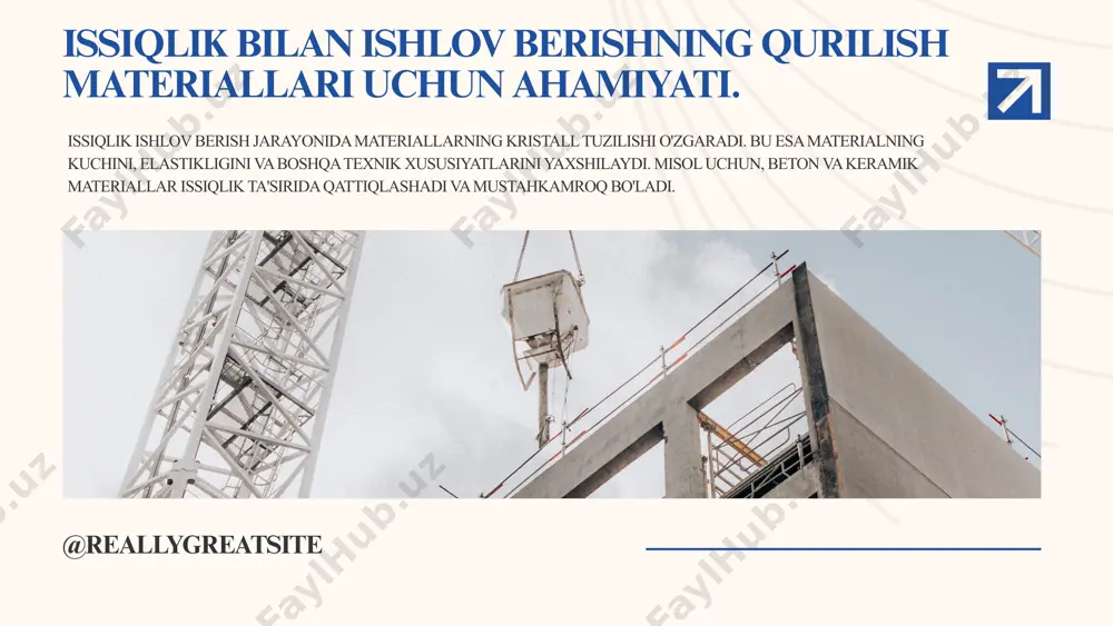 issiqlik bilan ishlov beriladigan qurilish materiallari - Page 5