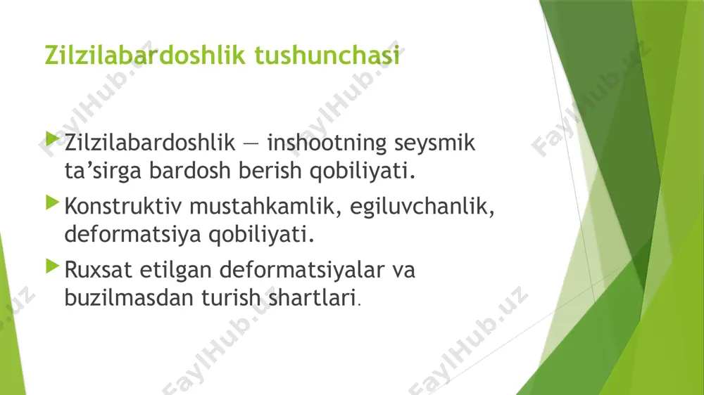 zilzilabardoshlikning nazariyasi va qurilish dasturlari - Page 5