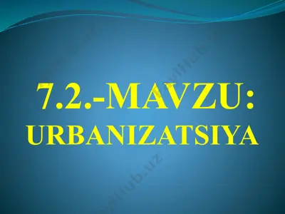 urbanizatsiya — PPTX