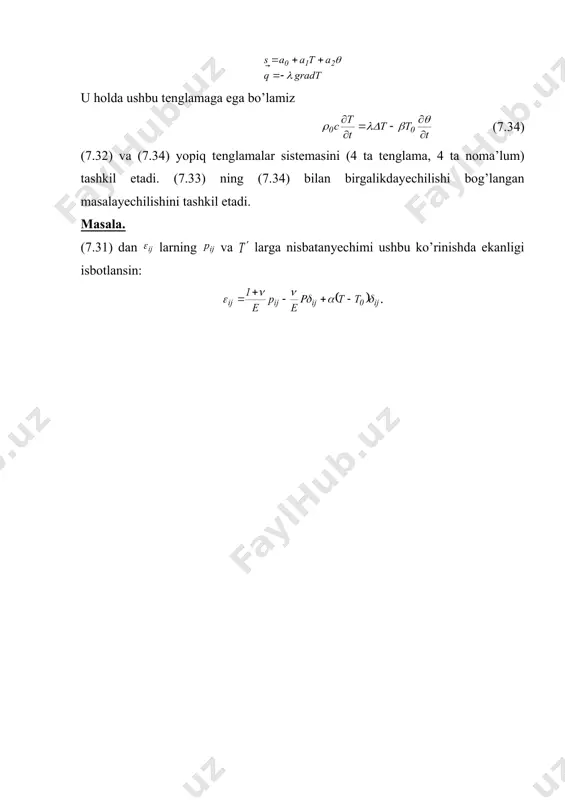chiziqli elastik jism holat tеnglamalarining ayrim hususiy hollari. guk qonuni - Page 5
