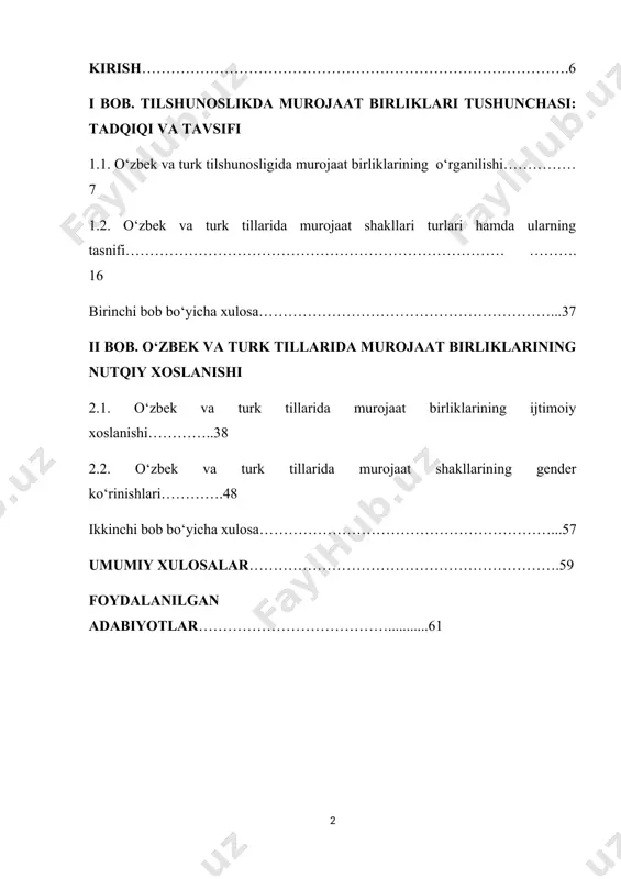 ivojlanayotgan antropotsentrik paradigma ta’sirida yuzaga kelgan sotsiolingvistika, pragmalingvistika, kognitiv tilshunoslik, psixolingvistika, lingvokulturologiya va shu kabi zamonaviy tilshunoslik sohalari tilni uning yaratuvchisi bo‘lgan inson bilan birga tadqiq qilinishini taqozo qiladi. xususan, shaxsning milliy ma’naviyatini, madaniy saviyasini hamda etnik xarakterini yaqqol namoyon qiluvchi muloqot jarayonidagi murojaat birliklari va shakllari so‘zlovchi tomonidan qay darajada mohirona ishlatilishi nutqiy vaziyat jihatidan nihoyatda muhim hisoblanadi. mamlakatimizda olib borilayotgan oqilona til siyosati natijasida tilshunoslik sohasi jadal sur’atlar bilan rivojlanib bormoqda. xususan, o‘zbekiston respublikasi prezidenti sh.mirziyoyev 2019-yil 21-oktabrda “o‘zbek tilining davlat tili sifatidagi nufuzi va mavqeyini tubdan oshirish chora tadbirlari to‘g‘risida” gi farmonida ta’kidlaganidek, o‘zbek tilining xalqimiz ijtimoiy hayotida hamda xalqaro miqyosdagi obro‘-e’tiborini tubdan oshirish, unib-o‘sib kelayotgan yoshlarimizni vatanparvarlik, milliy an’ana va qadriyatlarga sadoqat, vorislik ruhida tarbiyalash, mamlakatimizda davlat tilini to‘laqonli joriy etishni ta’minlash[footnoteref:1] maqsadidagi fikr mulohazalari mazkur sohaning rivojlanishi uchun yana bir turtki bo‘ldi. [1: o‘zbekiston respublikasi prezidentining 2019-yil 21-oktabr “o‘zbek tilining davlat tili sifatidagi nufuzi va …