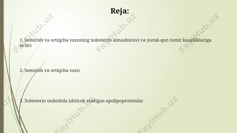 achalari tarkibida apolipoprotein a-i (apoa-i) kabi muhim oqsillar mavjud bo'lib, ular xolesterinni to'qimalardan jigarga qaytarish jarayonida faol ishtirok etadi. yuqori zichlikdagi lipoproteinlar (hdl) qondagi umumiy xolesterin miqdorining 20-25% ini tashkil qiladi va jigardan periferik to'qimalarga xolesterin olib o'tishda muhim rol o'ynaydi. hdl ning funksiyasi organizmdagi xolesterin muvozanatini saqlash, ateroskleroz rivojlanish xavfini kamaytirish va yurak-qon tomir kasalliklarining oldini olishda muhim ahamiyatga ega. xolesterin tashishda ishtirok etadigan apolipoproteinlar апопротеин b-100, ldl zarrachalarining asosiy tarkibiy qismi bo'lib, jigardan periferik to'qimalarga xolesterin yetkazib berishda muhim rol o'ynaydi va uning miqdori giperxolesterinemiyada ortadi. апопротеин a-i, hdl zarrachalarining asosiy tarkibiy qismi hisoblanib, periferik to'qimalardan jigarga teskari xolesterin tashish jarayonida ishtirok etadi va uning yuqori darajasi yurak-qon tomir kasalliklari xavfini kamaytiradi. апопротеin e, xolesterin almashinuvida ishtirok etadi va xolesterinning lipoproteidlar orasidagi o'tkazilishini ta'minlaydi, uning genetik mutatsiyalari giperlipidemiya va aterosklerozga olib kelishi mumkin. xolesterin metabolizmining buzilishi jigarda xolesterin sintezining ortishi va safro kislotalari sekretsiyasining pasayishi qonda xolesterin darajasining …