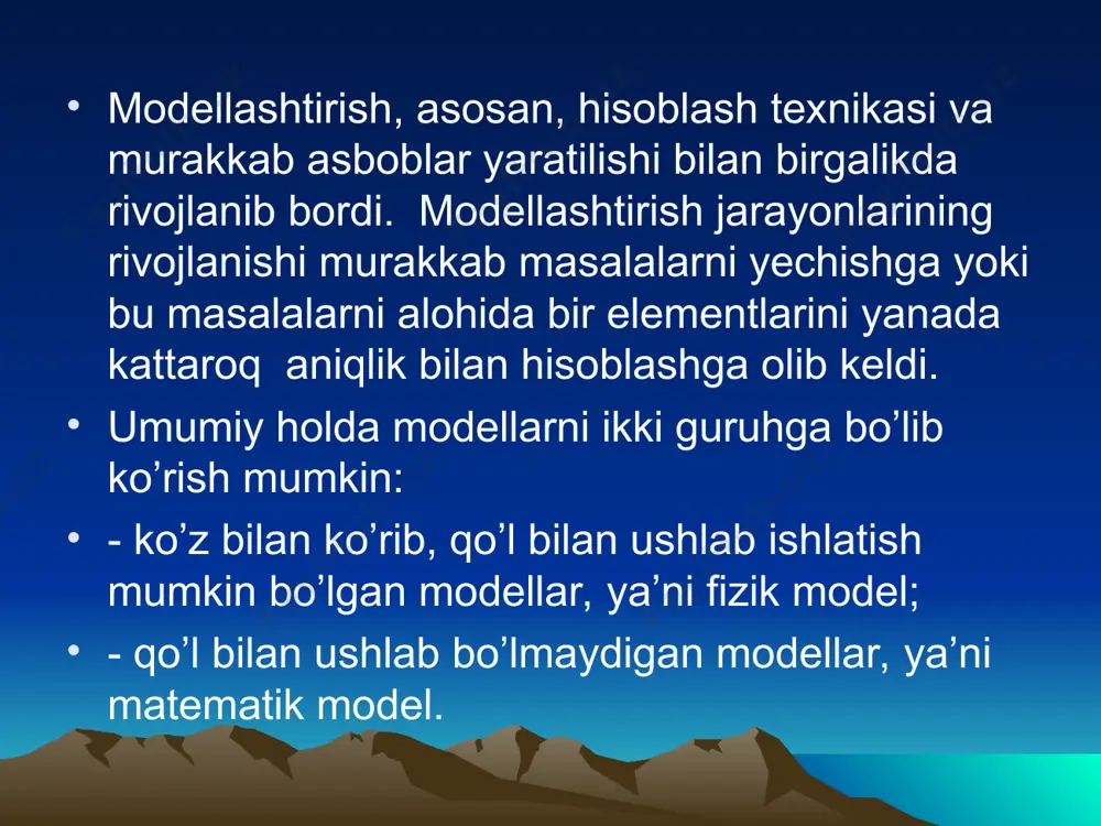 kоnlаrni o’rgаnishdа mоdеllаshtirish. mоdеllаshtirish vаzifаlаri, usullаri vа turlаri - Page 4