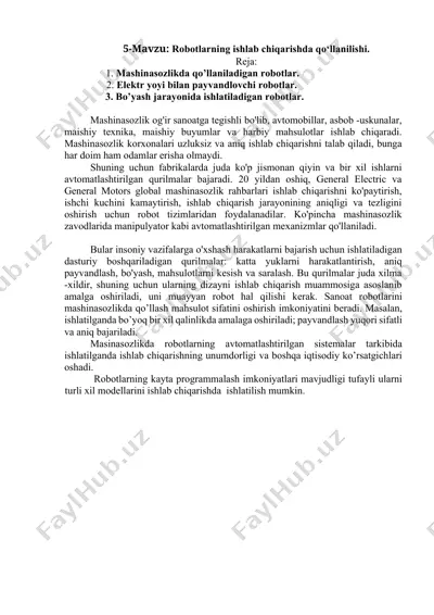 sanoat robotlari — DOCX