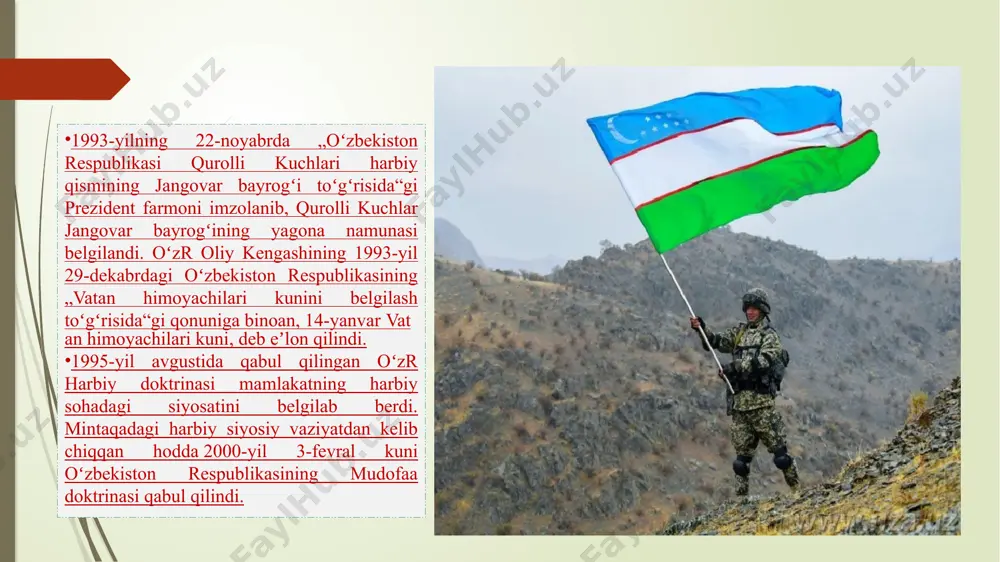 o‘zbekistonda milliy armiyaning barpo etilishi va harbiy islohotlar - Page 5