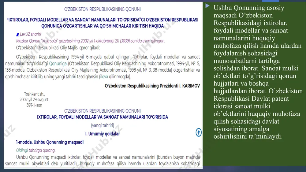 ixtirolar, foydali modellar va sanoat namunalar to'g'risida qonun - Page 3