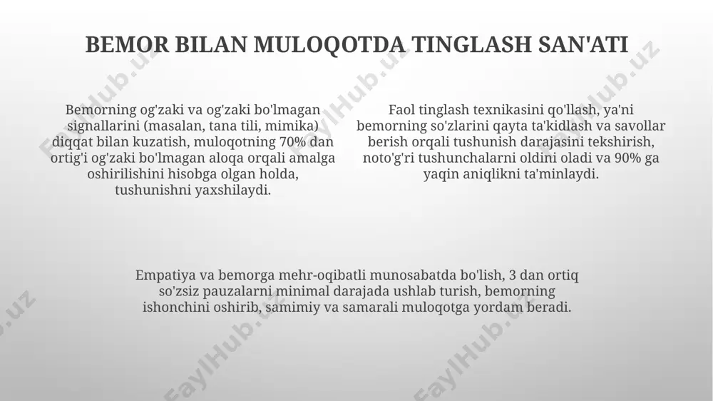 bemor bilan maxoratli suhbatlashish psixologiyasi - Page 4