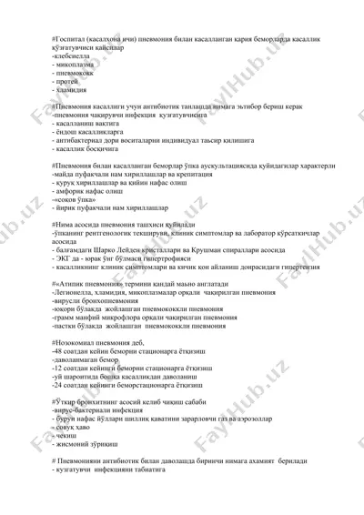 pnemoniya kashfiyoti va davolash — DOC