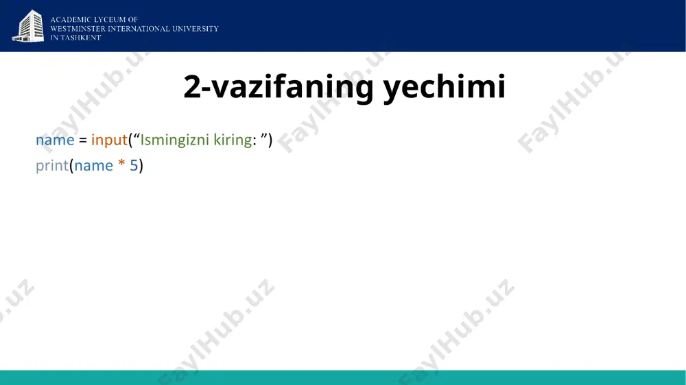python dasturlash tilida ustozning dars yoki vazifalari - Page 2