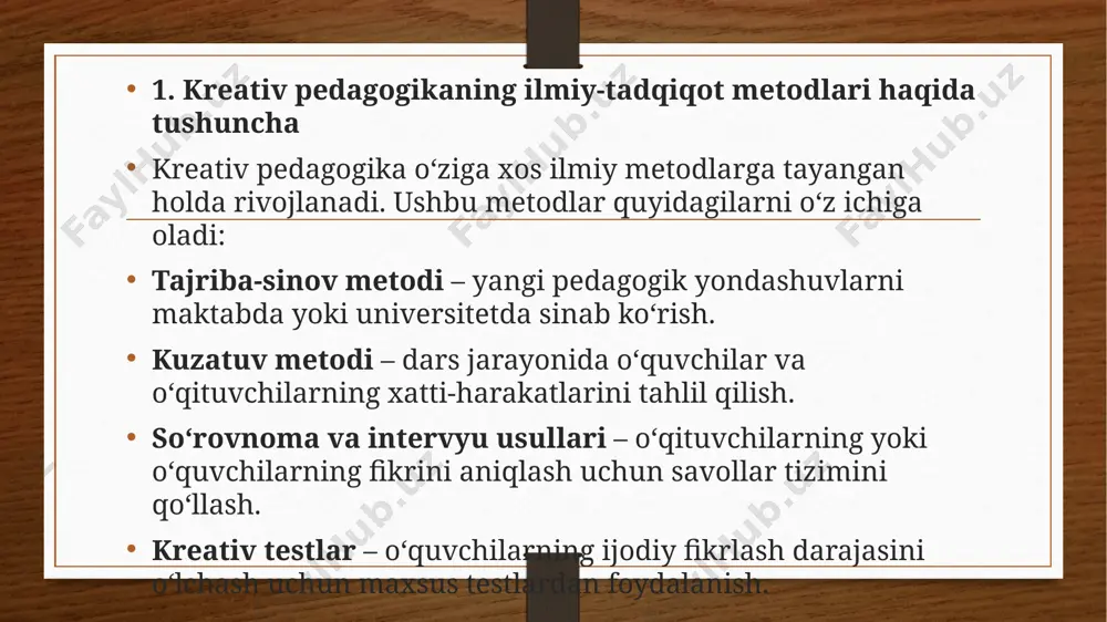 "kreativpedagogika fanining ilmiy-tadqiqot metodlari" - Page 5