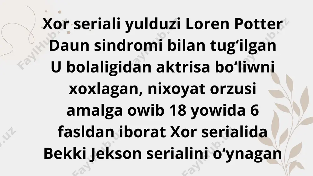 autizm va daun sindromiga chalingan mashxurlar - Page 4