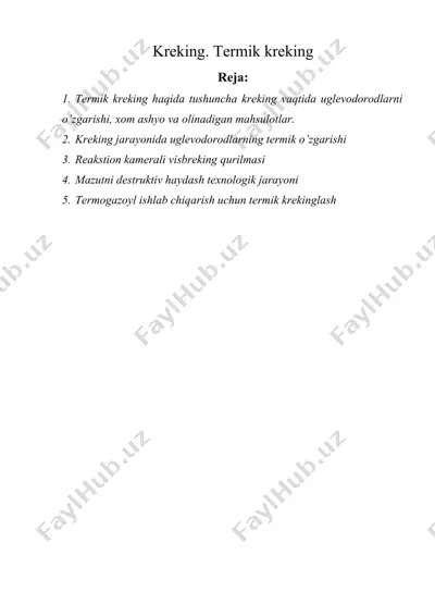 kreking. termik kreking — DOCX