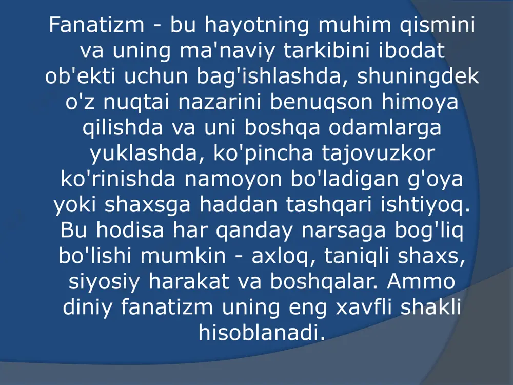 diniy fanatizm va dindorlik - Page 3