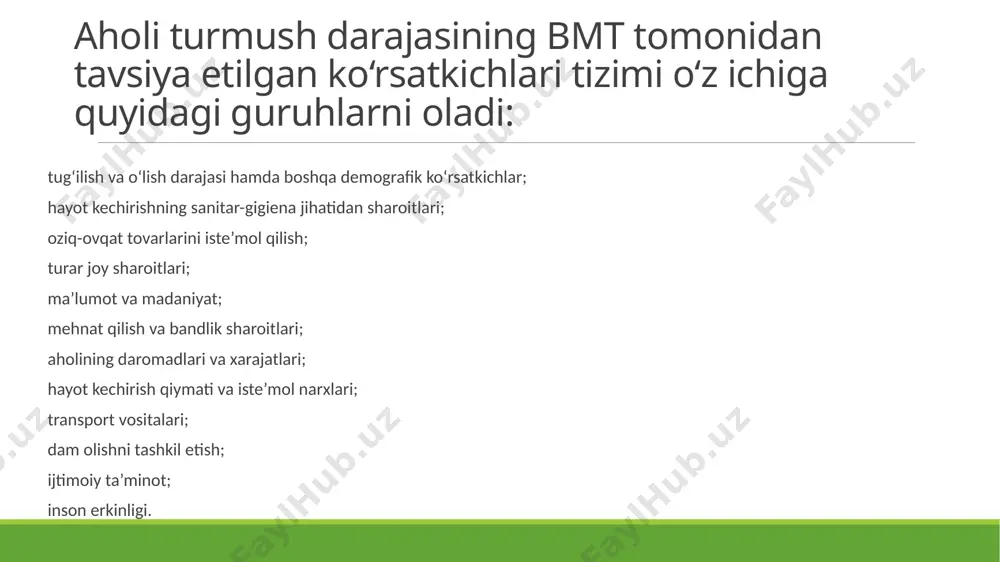shaklidagi pul tushumlari; v) moliya-kredit tizimi orqali olinadigan pul daromadlari. aholining moliya-kredit tizimi orqali olinadigan pul daromadlari -davlat sug‘urtasi bo‘yicha to‘lovlar; -shaxsiy uy qurilishiga va kooperatsiya jamiyati a’zolariga bank ssudalari; -jamg‘arma bankidagi omonatlar bo‘yicha foizlar; -aksiya, obligatsiya qiymatining o‘sishidan olinadigan daromad va zayom bo‘yicha to‘lovlar; -lotereya bo‘yicha yutuqlar; -tovarlarni kreditga sotib olish natijasida paydo bo‘ladigan vaqtincha bo‘sh mablag‘lar; -har xil turdagi kompensatsiya to‘lovlar va h.k. daromadlar tengsizligi va uning darajasini aniqlash dunyodagi barcha mamlakatlar aholi jon boshiga to‘g‘ri keladigan o‘rtacha daromadlar darajasi bilan bir-biridan keskin farqlanadi. bu turli mamlakatlar aholisining daromadlari darajasi o‘rtasida tengsizlik mavjudligini bildiradi. shu bilan birga alohida olingan mamlakatlar aholisining turli qatlam va guruhlari o‘rtacha daromadlari darajasida ham farq mavjud bo‘ladi. mamlakatning iqtisodiy rivojlanishi darajasi ham daromadlaridagi farqlarni bartaraf eta olmaydi. o‘z-o‘zidan aniqki, iqtisodiy o‘sish daromadlarning ko‘payishiga olib keladi. bunda butun aholi daromadlari mutlaq miqdorda asta-sekin o‘sib boradi. daromadlarning mutlaq miqdori ko‘payib borsa-da, har doim ham daromadlar …