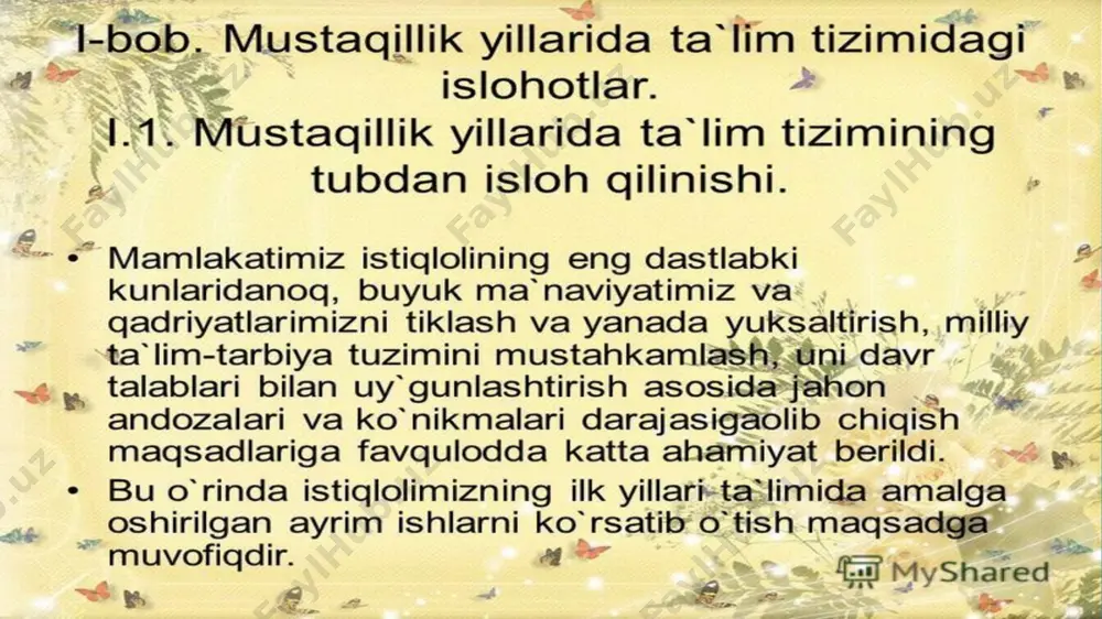 o'zbekistonda ta'lim tizimi mavzusida taqdimoti - Page 5