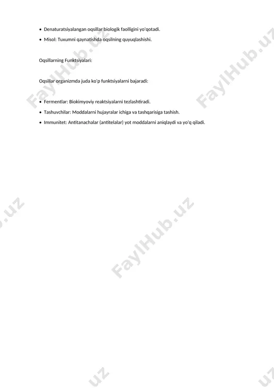 oqsillar (proteinlar) - Page 3