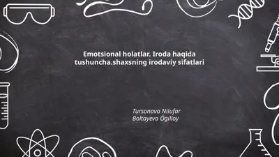 emotsional holatlar va iroda — PPTX
