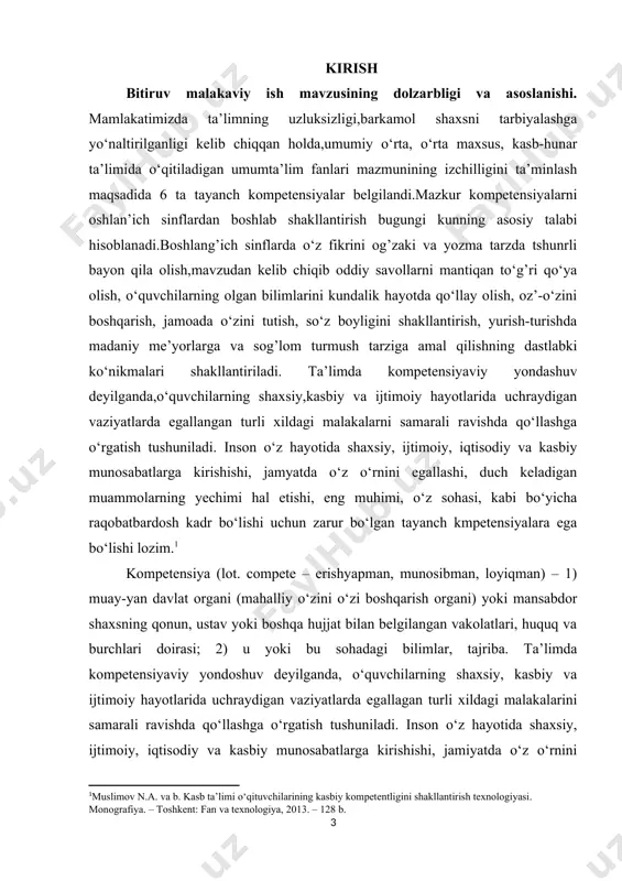 atlar tarbiyasida radiotelevideniya, gazeta-jurnallar, badiiy hamda ilmiy adabiyotning o‘rnini e’tirof etgan holda shuni aytish mumkinki, yuzma-yuz kechadigan fikr almashuv, insonning yuzi va ko‘ziga qarab turib aytiladigan bama’ni so‘z va hissiyotlarning o‘rni beqiyos. shuning uchun ham ota-ona bir gapni aytishi lozim bo‘lsa, bolasining yuzini o‘ziga qaratib olib, zarur yuz qiyofasi va ko‘zidagi samimiyat bilan fikrini uqtira boshlaydi. bunday muloqot, albatta, samarali bo‘ladi. shu bois o‘qituvchi-o‘quvchi, o‘quvchi-o‘quvchi va ota-ona-o‘quvchi o‘rtasidagi muloqot ta’lim-tarbiya jarayonida katta ahamiyatga ega. [2: vaxobov m.m. kompetensiyaviy yondashuvga asoslangan davlat ta’lim standartlarini joriy etish – zamonaviy ta’lim paradigmasi sifatida // zamonaviy ta’lim. – toshkent, 2016. – № 10. – b. 3-10.] kommunikativ kompetensiyada o‘quvchining muloqotda muomala madaniyatiga amal qilishni, hamkorlikda jamoada samarali ishlay olish layoqatlarini shakllantirish ham o‘z o‘rniga ega. umuman maktab o‘quvchisining asosiy natijalari bu ish qanchalik muvaffaqiyatli o‘tishiga bog‘liq. ulg‘ayayotgan kishining hayotdagi mavqeini shakllantirishda, uning hayot yo‘lini belgilashda, o‘z vazifasini anglatishda o‘qituvchining bolalar jamoasini barpo etish yuzasidan …