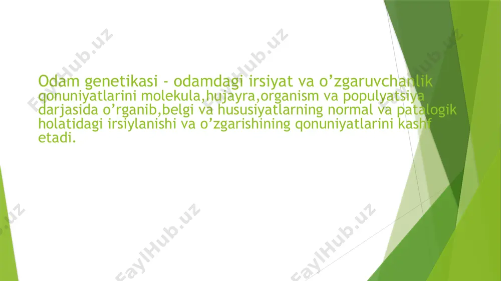genetika va odam salomatligi taqdimoti - Page 4