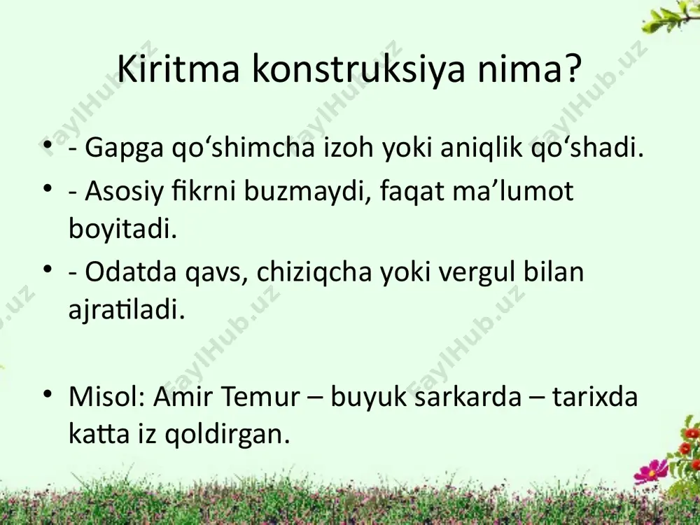 kirish va kiritma konstruksiyalari - Page 5