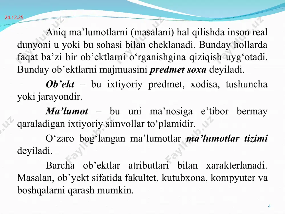 axborot tizmlari tushunchasi - Page 4