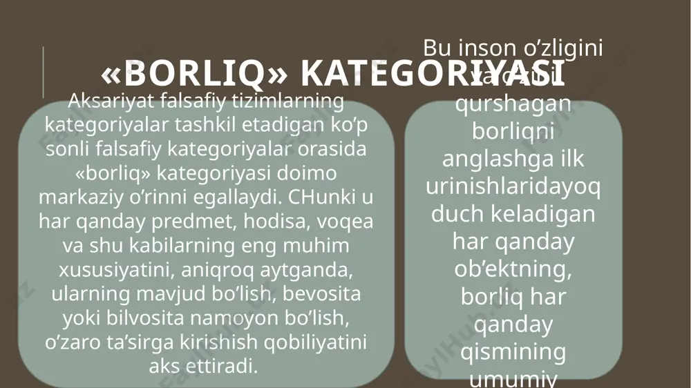 borliq – falsafa taqdimoti - Page 5