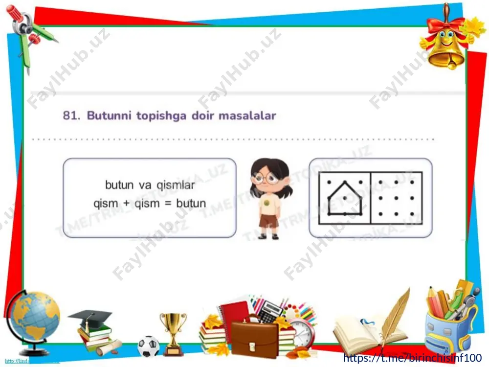 1-sinf matematika - butunni topishga doir masalalar - Page 2