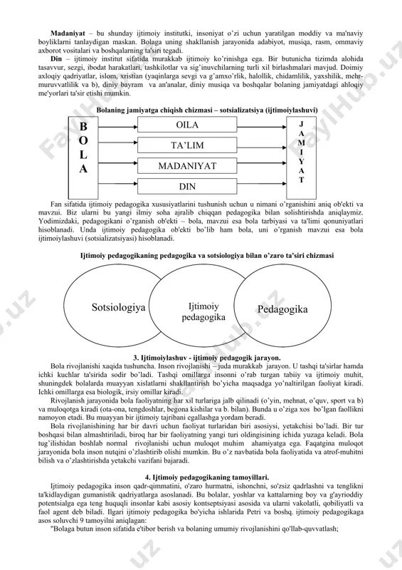iy yordam so‘rab, adolatsizlikdan himoya so‘rab murojaat qilishgan. bu borada butun dunyoda diniy tashkilotlarning boy an'fnalari mavjud. masalan, yevropada antik davrlardan buyon ota-onasiz qolgan bolalarni ibodatxonalar eshigi oldiga qo‘yib ketishgan. manbalarga ko‘ra, ota-onasiz qolgan bolalar uchun ilk tarbiya uylari iv asrda kesariya shahrida yepiskop vasiliy kesariyning tashabbusi bilan paydo bo‘lgan. 787 yilda bunday muassasa milandagi soborda ham paydo bo‘lgan. uzoq vaqg u yevropada yagona tashkilot bo‘lib qolavergan va faqat xiv asrga kelib tarbiya uylari soni o‘ttiztagacha ko‘paygan. qizig‘i shundaki, bu uylarda faqatgina bolalarga g‘amxo‘rlik qilmasdan, profilaktika ishlari ham olib borilgan: onalarga yordam berilgan, bolalarni boshqa oilalar tarbiyasigaberishgan, ularningtarbiyasini nazorat qilishgan. ii-bosqich. keyinchalik ham bolalar uylari ruhoniylar tomonidan boshqarilgan. parijda 1640 yil ruhoniy vinsento depolen tomonidan asos solingan tarbiya uyi juda mashhur bo‘lgan. u tarbiya uyini qirol lyudovik xiv tomonidan moliyalashtirishga erishgan. mehribonlik bilan shug‘ullanuvchi ordenlar— xayriya yo‘lida qilgan ishlari orqali keyinchalik mashxur bo‘lib ketgan yirik cherkov tashkilotlari tuzila boshlagan. ijgimoiy …