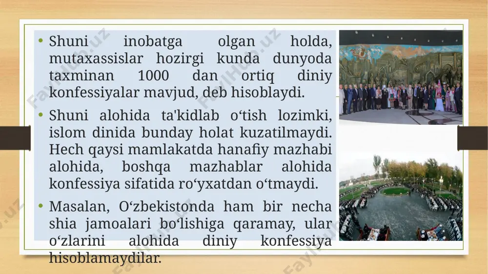 alga oshiradilar. jumladan, jamoa rahbariyati tomonidan har bir a'zo oyiga 10 soatdan 150 soatgacha missionerlik faoliyatiga sarflashlari talab qilinadi. ayrim ma'lumotlarga koʻra, hozirgi kunda iegovochi missionerlarning soni 700 mingdan ortiq kishini tashkil etadi. hozirgi kunda “iegovo shohidlari” 230 dan ortiq mamlakatda faoliyat olib boradi va dunyo boʻyicha 111 ta mintaqaviy vakolatxonalarga ega. ma'lumotlarga koʻra, hozirda iegovochilar soni dunyo boʻyicha qariyb 7 millionni tashkil etadi. 100 million aqsh dollariga yaqin mablagʻ sarflanadi. mormonlar. mazkur oqimga 1830 yili nyu–york (aqsh) shahrida jozef smit (1805–1844) ismli shaxs tomonidan asos solingan. jozef smit matnlarni oʻqigani va farishta yordamida tarjima qilganini e'lon qiladi va uni nashr ettiradi. shunday qilib, 1830 yilda “mormon kitobi” bosib chiqarilgan. mormonlar e'tiqodiga koʻra, amerikaliklar isroil qabilalaridan kelib chiqqan va qizil oq tanlilardan tashkil topgan. omadli kechgan bir–ikki yildan keyin smit “mormon kitobi”da aksi yozilgan boʻlishiga qaramasdan, yangi bir “vahiy”ga asoslanib, koʻpxotinlilikni targʻib qilgan va oʻzi bu ishni boshlab bergan. u …
