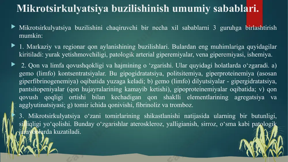 regionar mikrotsirkulyatsiyaning buzilishlari - Page 5