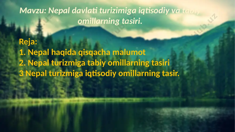 nepal davlati turizmiga iqtisodiy va tabiy omillarning tasiri - Page 3