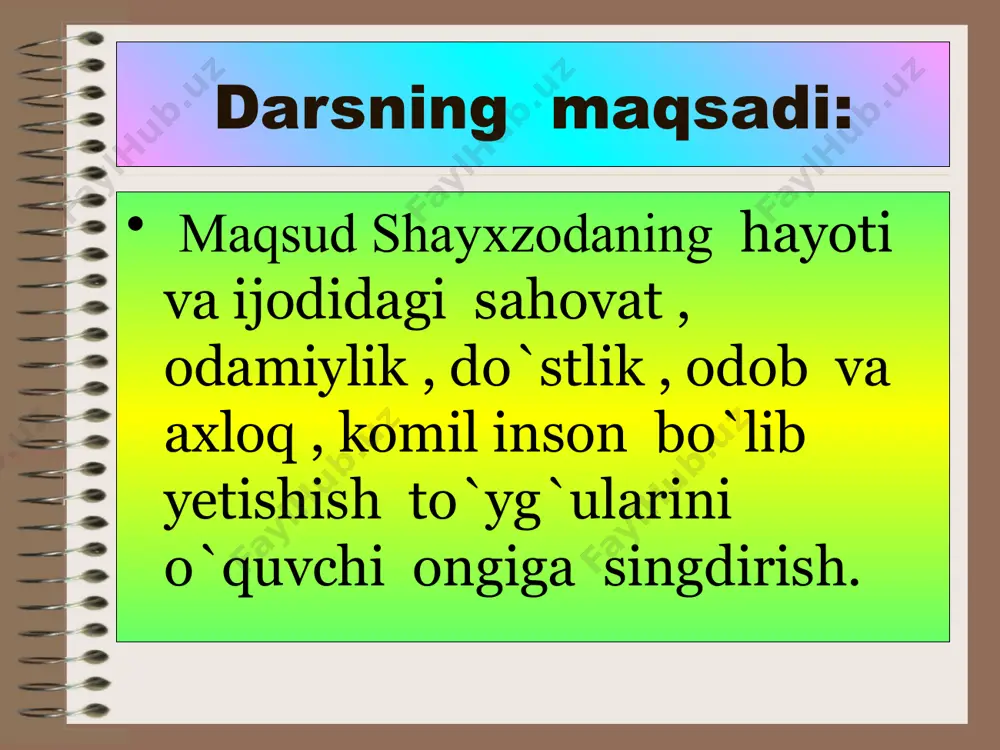 alig`ida yaratgan. «хаmsа» beshlik demakdir. mirzo bobur 1483-yil 14-fevralda tug’ilgan 1530 yil vafot etgan 16 image2.jpeg image1.png image3.jpeg image4.jpeg image5.jpeg image6.jpeg image7.jpeg image8.jpeg image9.jpeg image10.jpeg image11.jpeg image12.jpeg image13.jpeg image14.jpeg image15.jpeg image16.jpeg
