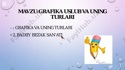 grafiqa uslub va uning tur'lari — PDF