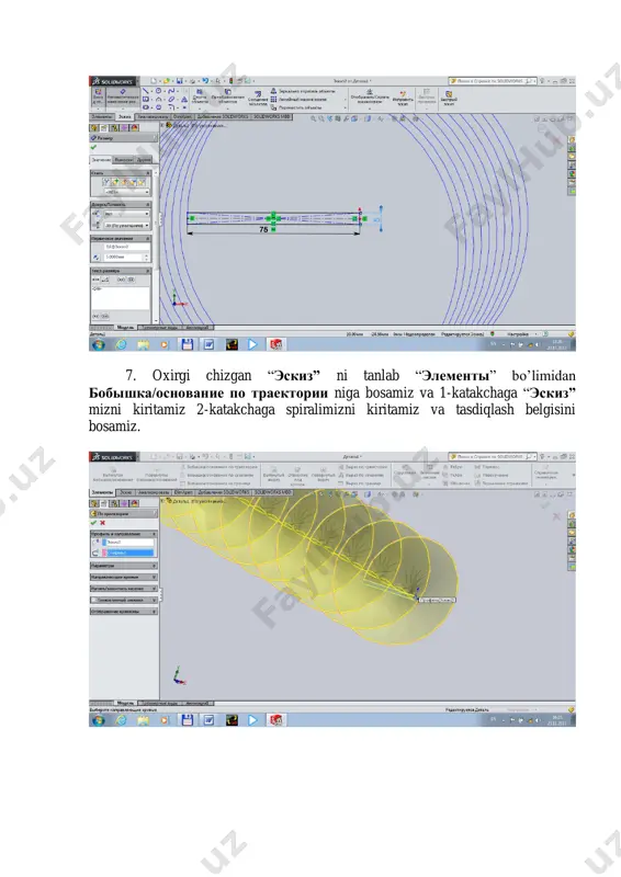 solidworks dasturida shnekni chizish - Page 4