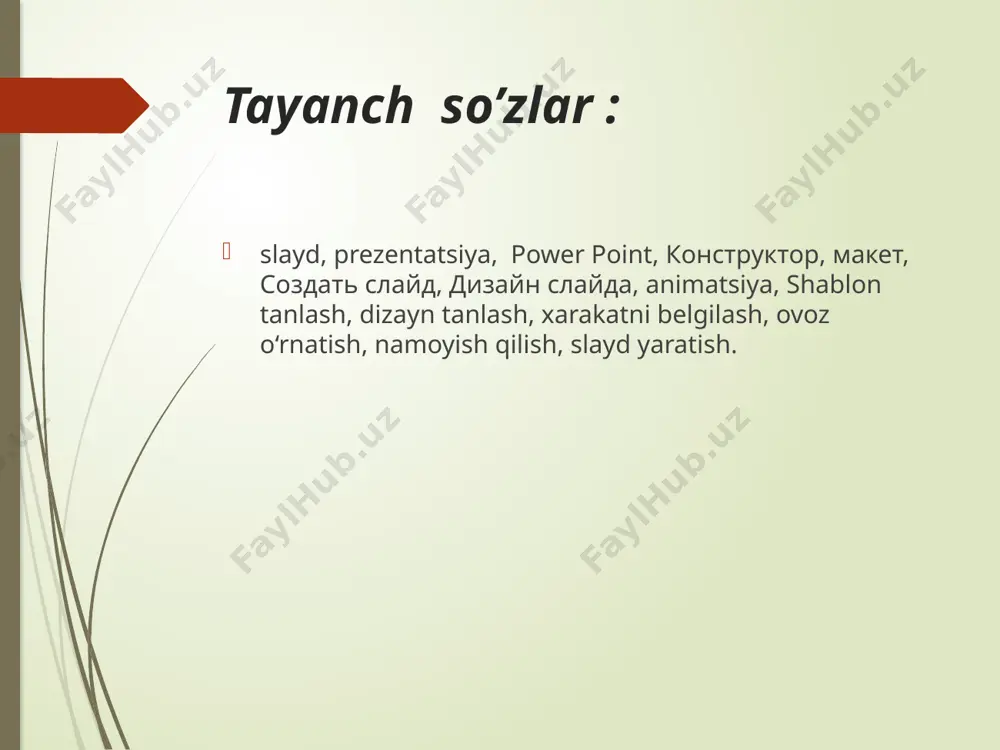 slayd tuzilishini o‘zgartirish va slaydlarga matn kiritish - Page 3