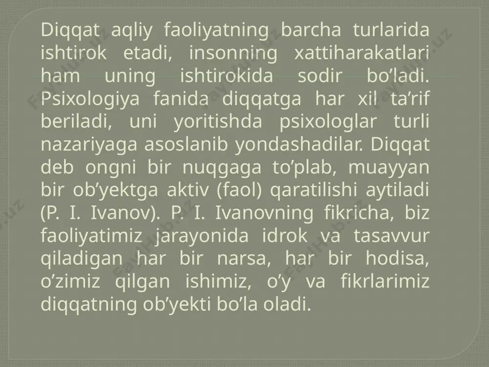 diqqat va uning nerv-fiziologik asoslari - Page 5