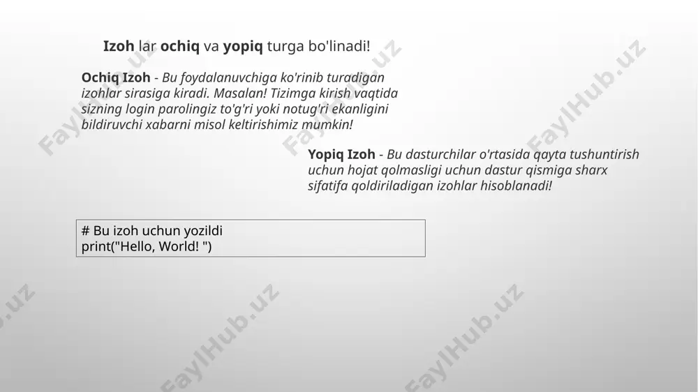 python dasturlash tili haqida taqdimot - Page 5