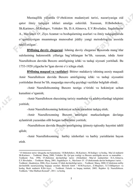 alga oshishiga olib keladi. binobarin, buxoro davlatida ham hokimiyatning ashtarxoniylar su​lolasidan mang‘itlar vakillari qo‘liga o‘tishi ma’lum bir omillar​ning ta’siri ostida ro‘y bergan. buxoro davlatchiligi tarixida so​dir bo‘lgan ushbu jarayonlarning mazmun va mohiyatini o‘rganishda ilmiy jamoatchilik o‘rtasida turli xil yondashuvlar ilgari surila​di. tarixiy manbalardan ma’lumki, ashtarxoniylar sulolasi hukm surgan davrda, ayniqsa, uning oxirgi vakillaridan biri abulfayz​xon hukmronligi yillarida (1711-1747) davlatda o‘zboshimchalik, boshboshdoqlik, o‘zbek qabila-urug‘lari o‘rtasida hokimiyat uchun ku​rash, ayrim hududlarning mustaqillikka bo‘lgan intilishlarining kuchayishi bilan bog‘liq holatlar buxoro davlatini ham ichki ham tashqi siyosatda to‘la tanazzul yoqasiga olib kelgan edi. jamiyat hayo​tida bunday muammolarning yuzaga kelishiga asosiy sabablardan bi​ri – ashtarxoniylar sulolasining so‘nggi vakili abulfayzxonning davlatni boshqarishdagi rolining pasayganligi va uning yetarli boshqaruv qobiliyatiga ega emasligida edi. sharqshunos anke fon kyugelgen ma’lumotlariga e’tibor qaratadigan bo‘lsak, ashtarxoniylarning so‘nggi vakillari davlatni boshqarish, uni mustahkamlash va davlatning ichki hamda tashqi xavf​sizligi masalalariga jiddiy e’tibor qaratmaganlar1. buning oqi​batida joylardagi ichki siyosiy nizolarni hal etish va …