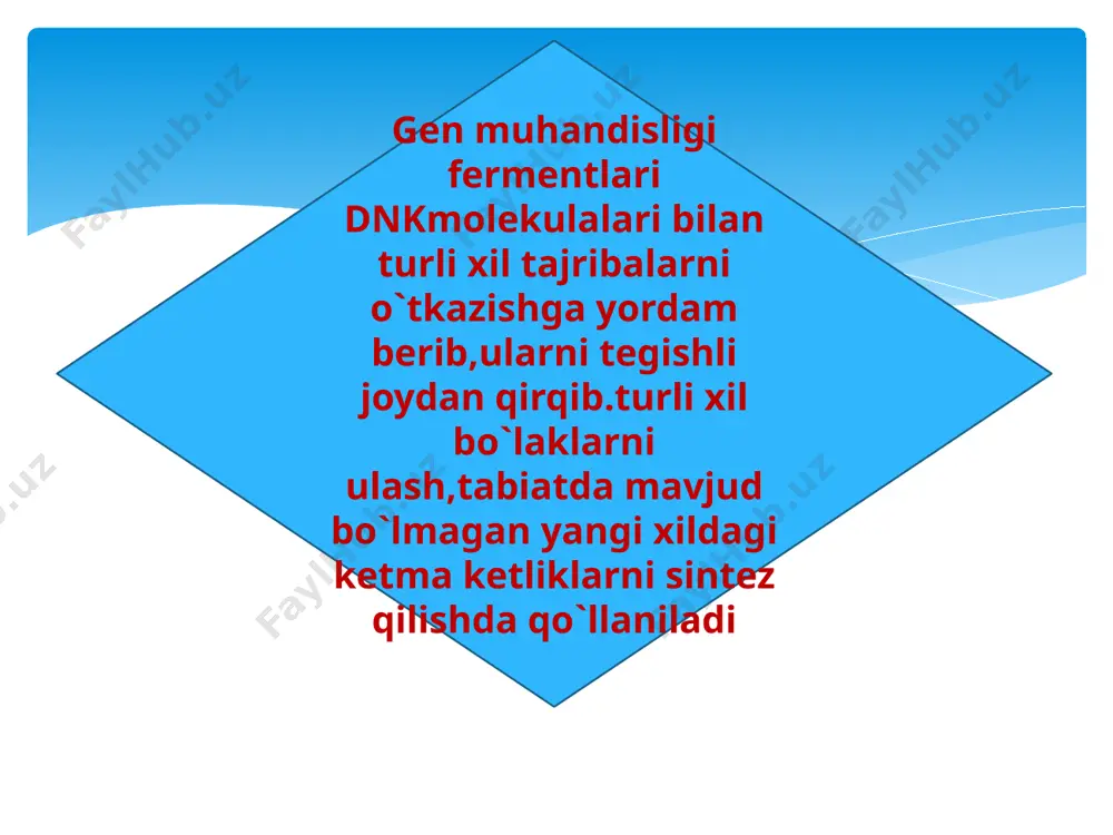 gen muhandisligida qo'llaniladigan fermentlar - Page 2
