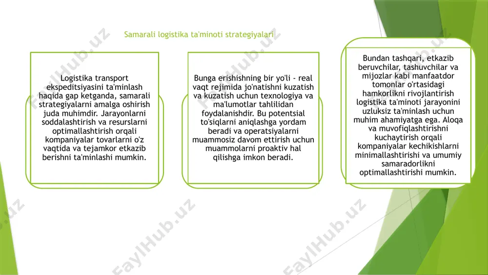 logistika transport ekspeditsiyasi ta'minotining o'zgaruvchanligi drami - Page 5