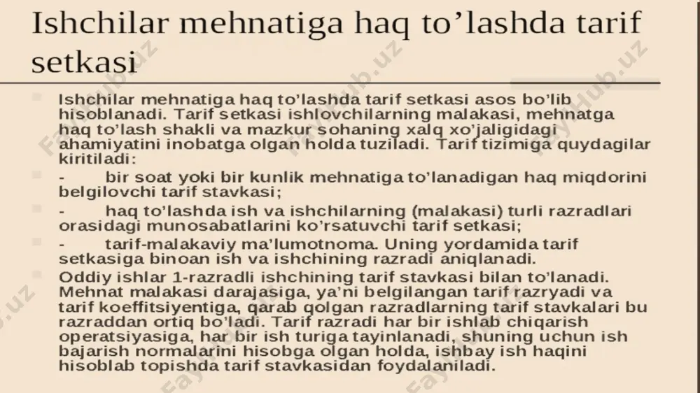 ishchilar mehnatiga haq to’lashda tarif setkasi - Page 2