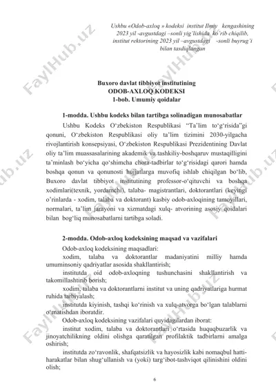 odob-axloq kodeksi — DOCX