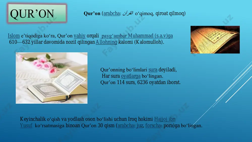 hamda uning avlodlarini muhammad paygʻambarning qonuniy merosxoʻrlari va diniy jihatdan davomchilari deb hisoblashadi. https://uz.wikipedia.org/wiki/islom https://uz.wikipedia.org/wiki/din https://uz.wikipedia.org/wiki/arab_tili https://uz.wikipedia.org/wiki/islom https://uz.wikipedia.org/wiki/ali https://uz.wikipedia.org/wiki/muhammad sunniy maktablari 1 hanafiy eng keng tarqalgan maktab, markaziy osiyo va hindistonda ustunlik qiladi. 2 shofeiy keng tarqalgan, janubiy-sharqiy osiyo va afrika qit'asida yetakchi. 3 molikiy shimoliy afrika va arabil yarim orolida tarqalgan. 4 hanbaliy juda qattiq suniy maktab, saudiya arabistoni va yaqin sharqda yetakchi. shia maktablari isna ashariya islom dunyosining eng katta shia maktabi, eron, iroq va livanda ko’p tarqalgan.. ismoiliya kichikroq shia maktabi, hindiston, pokiston va sharqiy afrikada tarqalgan. zaydiya yaman va jazoyirda keng tarqalgan shia maktabi. aqidaviy farqlari va o'xshash tomonlari 1. tavhid (allohning yagonaligi yoxud yakkaxudolik) 2. allohning odilligi (alloh adolatli zotdir) 3. nubuvvat (payg‘ambarlarga iymon) 4. imomat (ummatga rahnamolik qilish ilohiy mansabdir) 5. maod (qiyomat va qayta tirilishga ishonmoq) shia e’tiqodida iymonning shartlari farqli: https://uz.wikipedia.org/wiki/tavhid noanʼanaviy eʼtiqodlar 1 xorijiylik (arab. ajralib chiqqan, isyonchi) — islomdatn ilk …