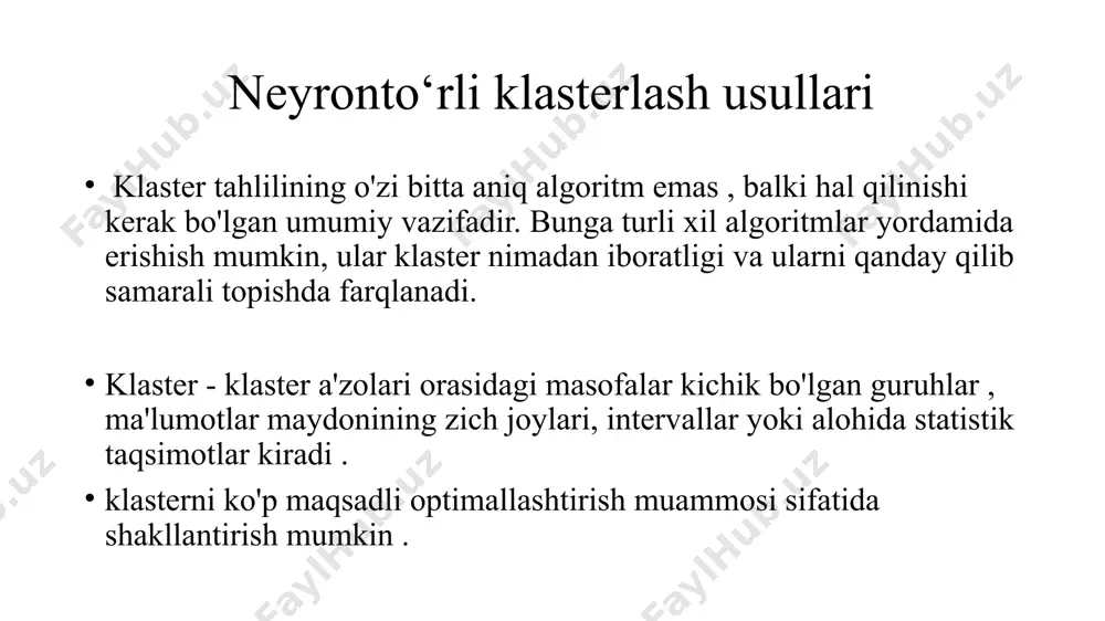 neyronto‘rli klasterlash usullari - Page 5