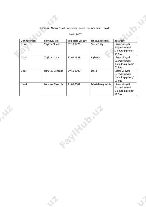 ismatov abbos nurali o’g’lining ma'lumotnomasi - Page 2
