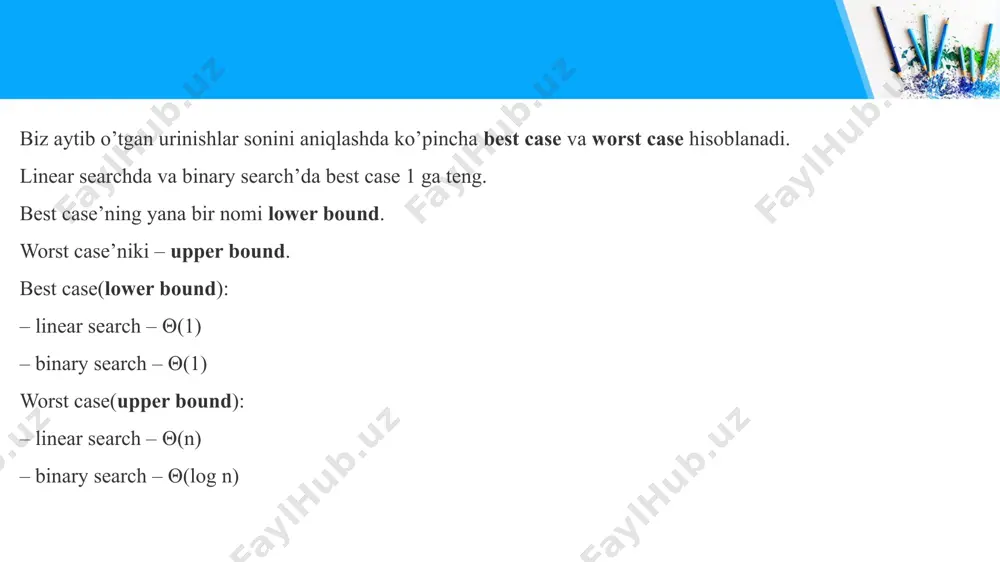 algoritmlarning murakkablik darajasi. big - o notation. - Page 4