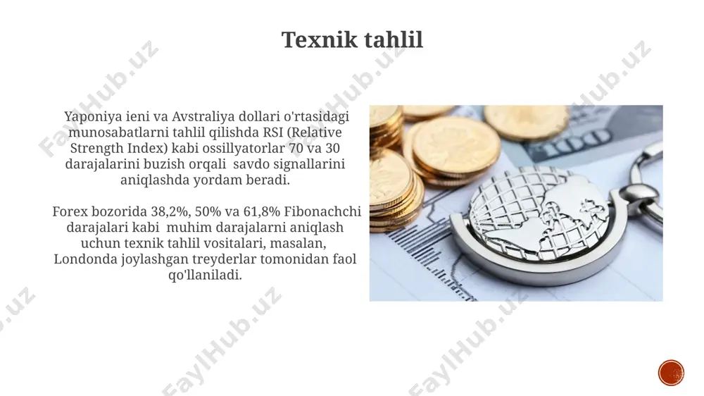 илайди ва жаҳон бозорларидаги нархларни ўзгартиради. asosiy valyuta juftliklari gbp/usd (британ фунти/ақш доллари) жуфтлиги 2023 йилнинг июнь ойидаги маълумотларга кўра, кунлик ўртача савдо ҳажми 2,8 триллион ақш долларини ташкил этган, бу уни жаҳон валюта бозоридаги энг муҳим жуфтликларидан бирига айлантиради. usd/jpy (ақш доллари/япон иенаси) жуфтлиги савдоси япониянинг токио шаҳридаги валюта биржаларида кучли таъсир кўрсатади ва кунлик савдо ҳажми 2 триллион доллардан ортиқ бўлиб, глобал иқтисодий воқеалар ва япониянинг марказий банки сиёсатига сезувчандир. savdo platformalari savdo platformalarida 100 dan ortiq turdagi valyuta juftliklari, shu jumladan, evro (eur), yapon yeni (jpy) va shveytsariya franki (chf) kabi asosiy valyutalar taklif etiladi. jahon bo'ylab 200 dan ortiq mamlakatda faoliyat yuritadigan savdo platformalari kuniga 5 trillion aqsh dollaridan ortiq valyuta ayirboshlash hajmini amalga oshiradi. investitsiya va treyding форексдаги инвестицияларнинг турлари жуда хилма-хил бўлиб, мисол учун, 1000 ақш долларидан бошлаб биржада савдо қилиш мумкин, бироқ юқори хавфларни ҳисобга олиш зарур. ўзбекистон республикаси марказий банкининг валюта курси …