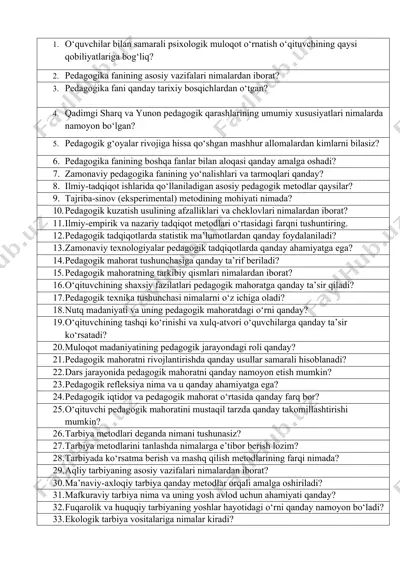 pedagogik kuzatish usullari — DOCX