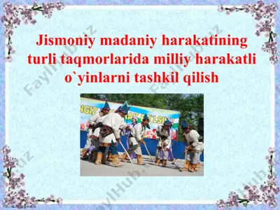 o’yinlar bilan bolalarni tarbiyalash — PPTX