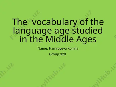 middle english — PPTX